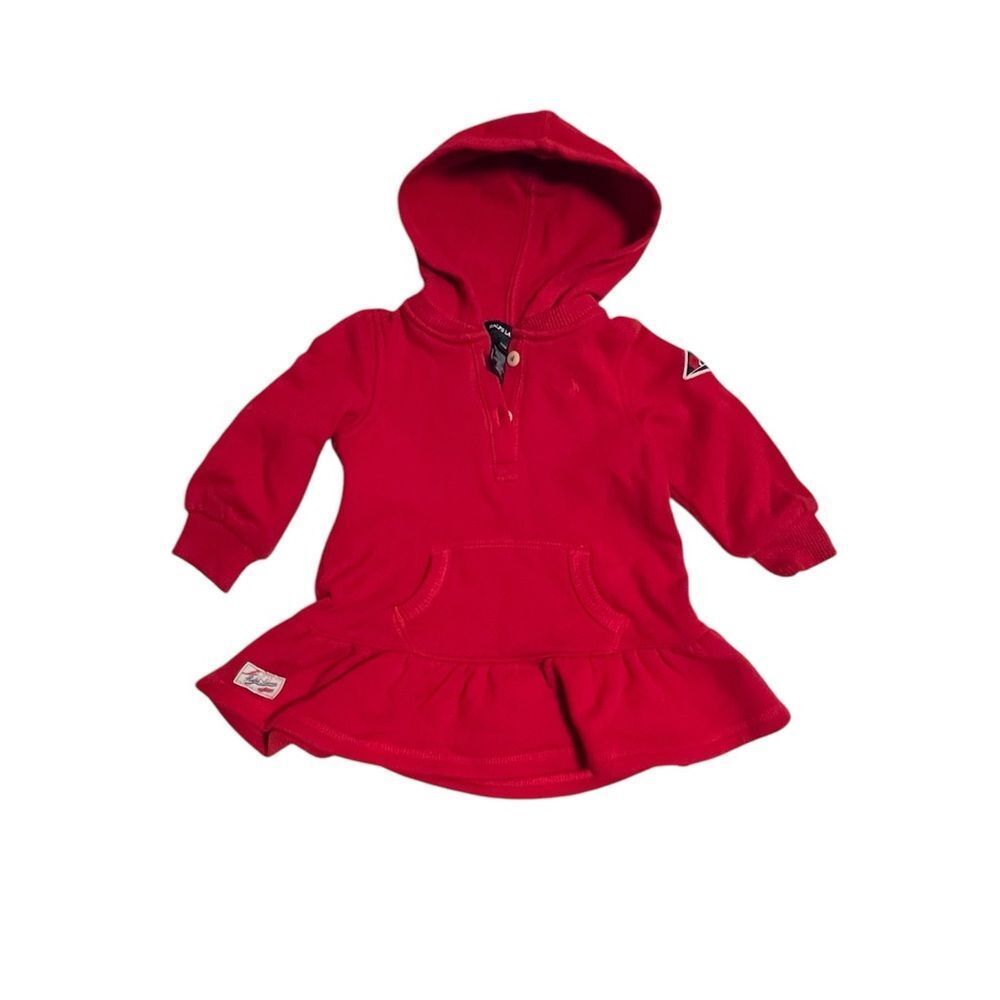 Ralph Lauren Baby Girl Fleece Sweater Dress Size 12 months